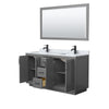Custom image for Dark Gray with Matte Black Trim / White Carrara Marble / 58