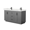 Custom image for Dark Gray with Matte Black Trim / White Quartz / No Mirror