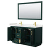 Custom image for Green with Brushed Gold Trim / Carrara Cultured Marble / 58