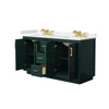 Custom image for Green with Brushed Gold Trim / Carrara Cultured Marble / No Mirror
