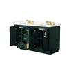 Custom image for Green with Brushed Gold Trim / Giotto Quartz / No Mirror