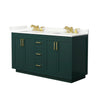 Custom image for Green with Brushed Gold Trim / Giotto Quartz / No Mirror