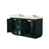 Custom image for Green with Brushed Gold Trim / White Quartz / No Mirror