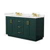 Custom image for Green with Brushed Gold Trim / White Quartz / No Mirror