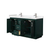 Custom image for Green with Brushed Nickel Trim / Carrara Cultured Marble / No Mirror