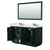 Custom image for Green with Brushed Nickel Trim / White Cultured Marble / 58