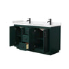 Custom image for Green with Matte Black Trim / Carrara Cultured Marble / No Mirror