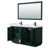 Custom image for Green with Matte Black Trim / White Cultured Marble / 58