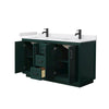 Custom image for Green with Matte Black Trim / White Cultured Marble / No Mirror