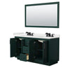 Custom image for Green with Matte Black Trim / White Quartz / 58
