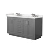 Custom image for Dark Gray with Brushed Nickel Trim / Carrara Cultured Marble / No Mirror