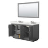 Custom image for Dark Gray with Brushed Nickel Trim / White Quartz / 58