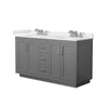 Custom image for Dark Gray with Brushed Nickel Trim / White Quartz / No Mirror