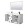 Custom image for White with Matte Black Trim / Giotto Quartz / 58