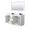 Custom image for White with Matte Black Trim / White Cultured Marble / 58