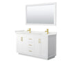 Custom image for White with Brushed Gold Trim / White Quartz / 58