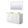 Custom image for White with Brushed Gold Trim / White Quartz / 58