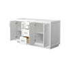 Custom image for White with Brushed Nickel Trim / No Mirror