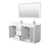Custom image for White with Brushed Nickel Trim / Giotto Quartz / 58