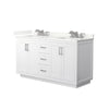 Custom image for White with Brushed Nickel Trim / Giotto Quartz / No Mirror