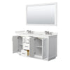 Custom image for White with Brushed Nickel Trim / White Quartz / 58