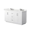 Custom image for White with Brushed Nickel Trim / White Quartz / No Mirror