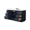 Custom image for Dark Blue with Brushed Nickel Trim / Giotto Quartz / No Mirror