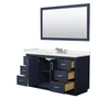 Custom image for Dark Blue with Brushed Nickel Trim / White Quartz / 58