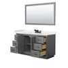 Custom image for Dark Gray with Matte Black Trim / Carrara Cultured Marble / 58