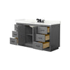 Custom image for Dark Gray with Matte Black Trim / Giotto Quartz / No Mirror