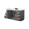 Custom image for Dark Gray with Matte Black Trim / White Cultured Marble / No Mirror