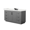 Custom image for Dark Gray with Matte Black Trim / White Quartz / No Mirror