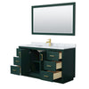 Custom image for Green with Brushed Gold Trim / White Carrara Marble / 58