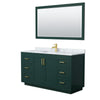Custom image for Green with Brushed Gold Trim / White Carrara Marble / 58