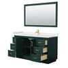 Custom image for Green with Brushed Gold Trim / White Cultured Marble / 58