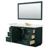 Custom image for Green with Brushed Gold Trim / White Cultured Marble / 58