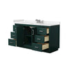Custom image for Green with Brushed Nickel Trim / Carrara Cultured Marble / No Mirror