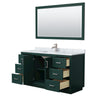 Custom image for Green with Brushed Nickel Trim / White Carrara Marble / 58