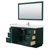 Custom image for Green with Brushed Nickel Trim / White Cultured Marble / 58