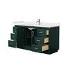 Custom image for Green with Brushed Nickel Trim / White Quartz / No Mirror