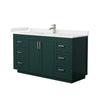 Custom image for Green with Brushed Nickel Trim / White Quartz / No Mirror