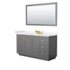Custom image for Dark Gray with Brushed Gold Trim / Carrara Cultured Marble / 58