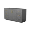 Custom image for Dark Gray with Brushed Gold Trim / No Mirror