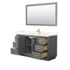 Custom image for Dark Gray with Brushed Gold Trim / Giotto Quartz / 58