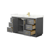 Custom image for Dark Gray with Brushed Gold Trim / Giotto Quartz / No Mirror