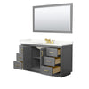 Custom image for Dark Gray with Brushed Gold Trim / Giotto Quartz / 58
