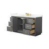 Custom image for Dark Gray with Brushed Gold Trim / Giotto Quartz / No Mirror