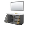 Custom image for Dark Gray with Brushed Gold Trim / White Cultured Marble / 58