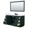 Custom image for Green with Matte Black Trim / Carrara Cultured Marble / 58