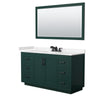 Custom image for Green with Matte Black Trim / Carrara Cultured Marble / 58